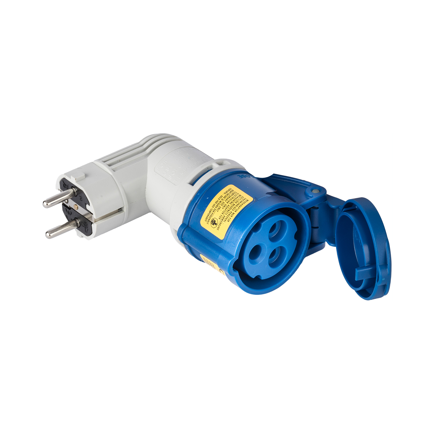 Adapter verloop mono-CEE 16A 3p 230V 6h blauw