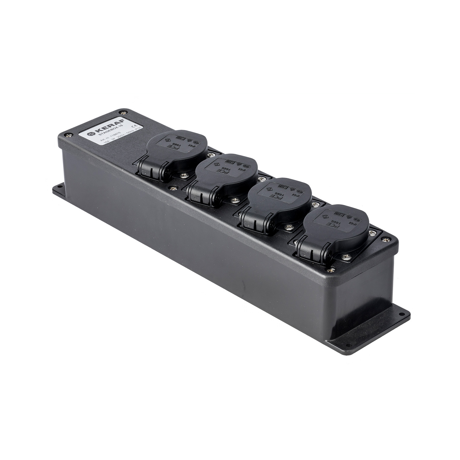 121094 Stagebox PowerCONT >4-voies SchuKo TRUE1 TOP-in noir