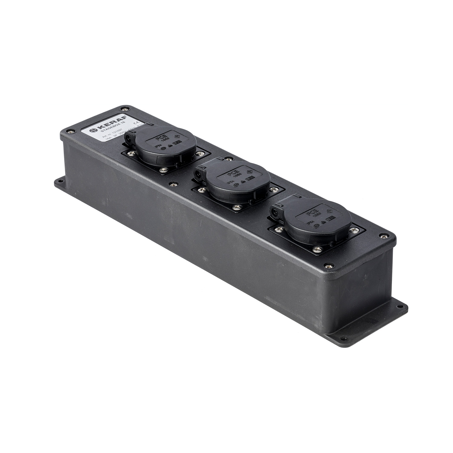 121097 Stagebox PowerCONT >3 voies SchuKo TRUE1 TOP-in LED noir